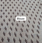 Cream Kalamkari Cotton Saree blouse