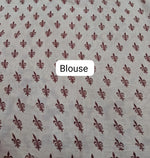 Traditional Cream Kalamkari Cotton Saree Blouse