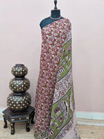 Brick Red Kalamkari Cotton Saree