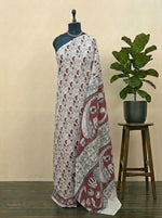 Elegant Cream Kalamkari Cotton Saree