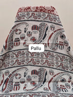Elegant Cream Kalamkari Cotton Saree Pallu