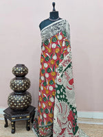 Red Kalamkari Cotton Saree