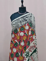 Red Kalamkari Cotton Saree 1