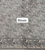 Black Kalamkari Cotton Saree Blouse