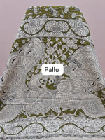 Mehandi Green Kalamkari Cotton Saree Pallu