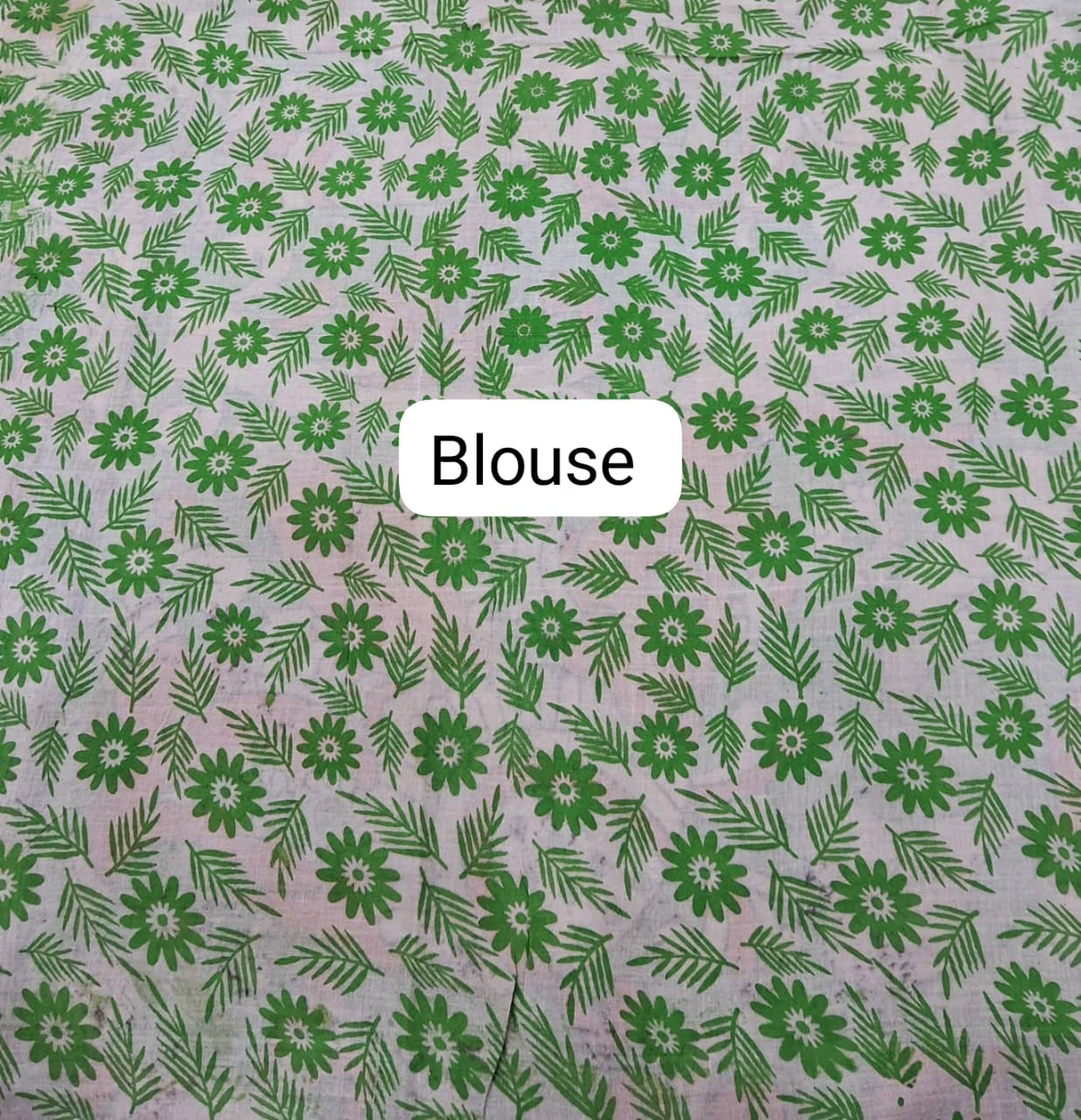 Orange Kalamkari Cotton Saree Blouse