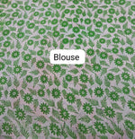 Orange Kalamkari Cotton Saree Blouse
