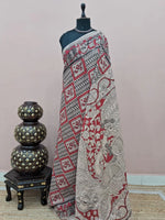 Graceful Cream Kalamkari Cotton
