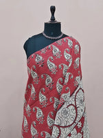 Rust Red Kalamkari Cotton Saree 1