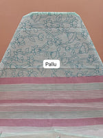 Light Sky Blue Kanchi Cotton Saree pallu