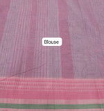 Light Sky Blue Kanchi Cotton Saree blouse