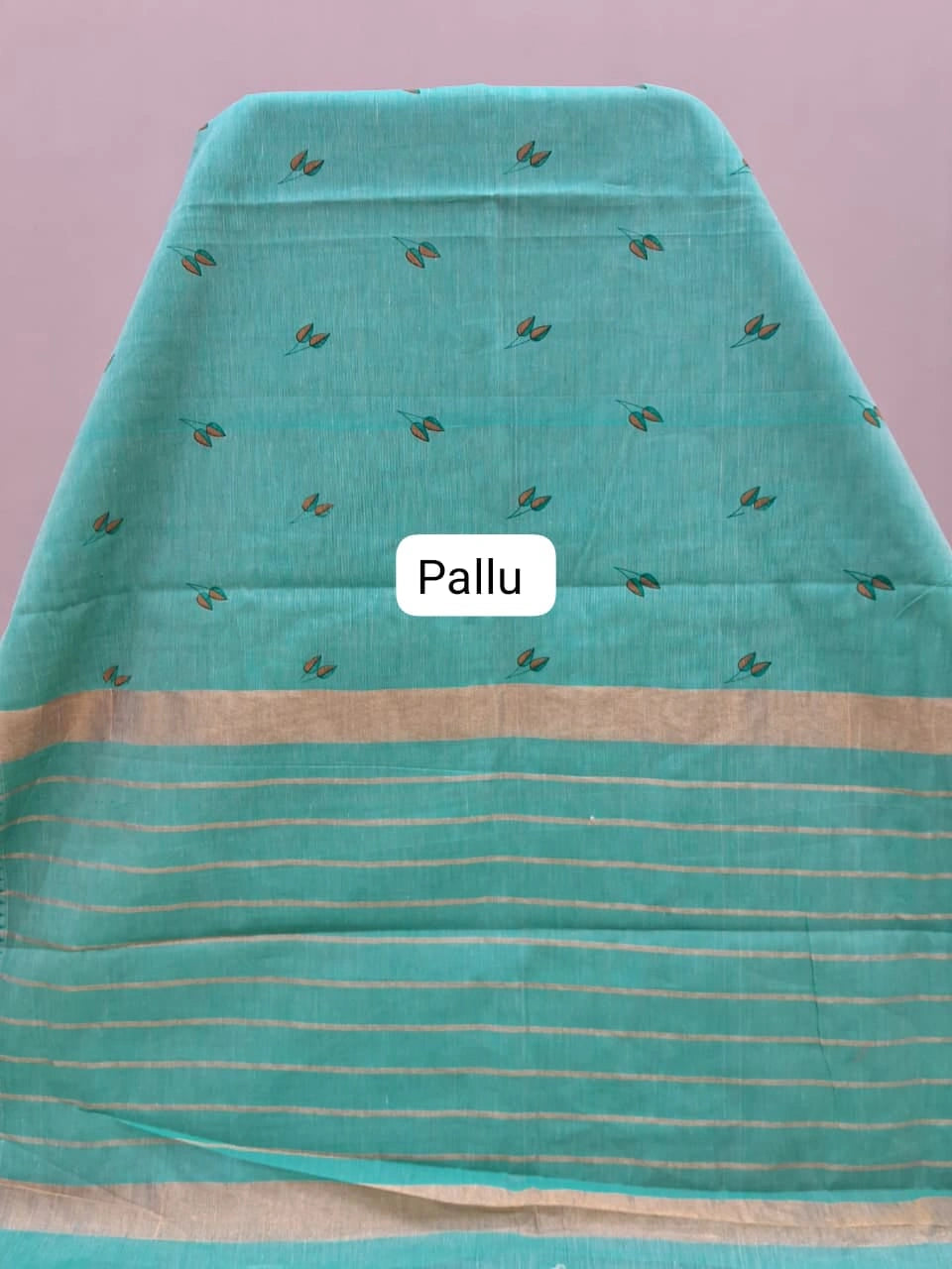 Rama Green Kanchi Cotton Saree Pallu