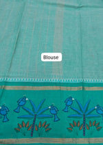 Rama Green Kanchi Cotton Saree Blouse