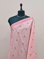 Peach Kanchi Cotton Saree 1