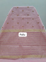 Peach Kanchi Cotton Saree pallu