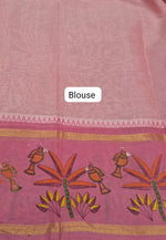 Peach Kanchi Cotton Saree Blouse