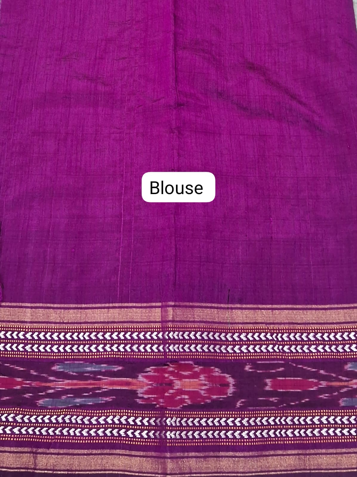 Light Pista Green plain Khadhi Pure Pattu Saree blouse