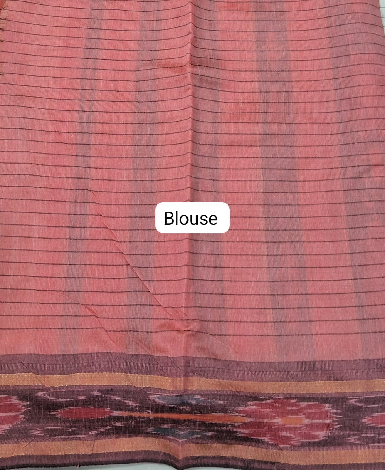 Cream Khadhi Pure Pattu Saree blouse