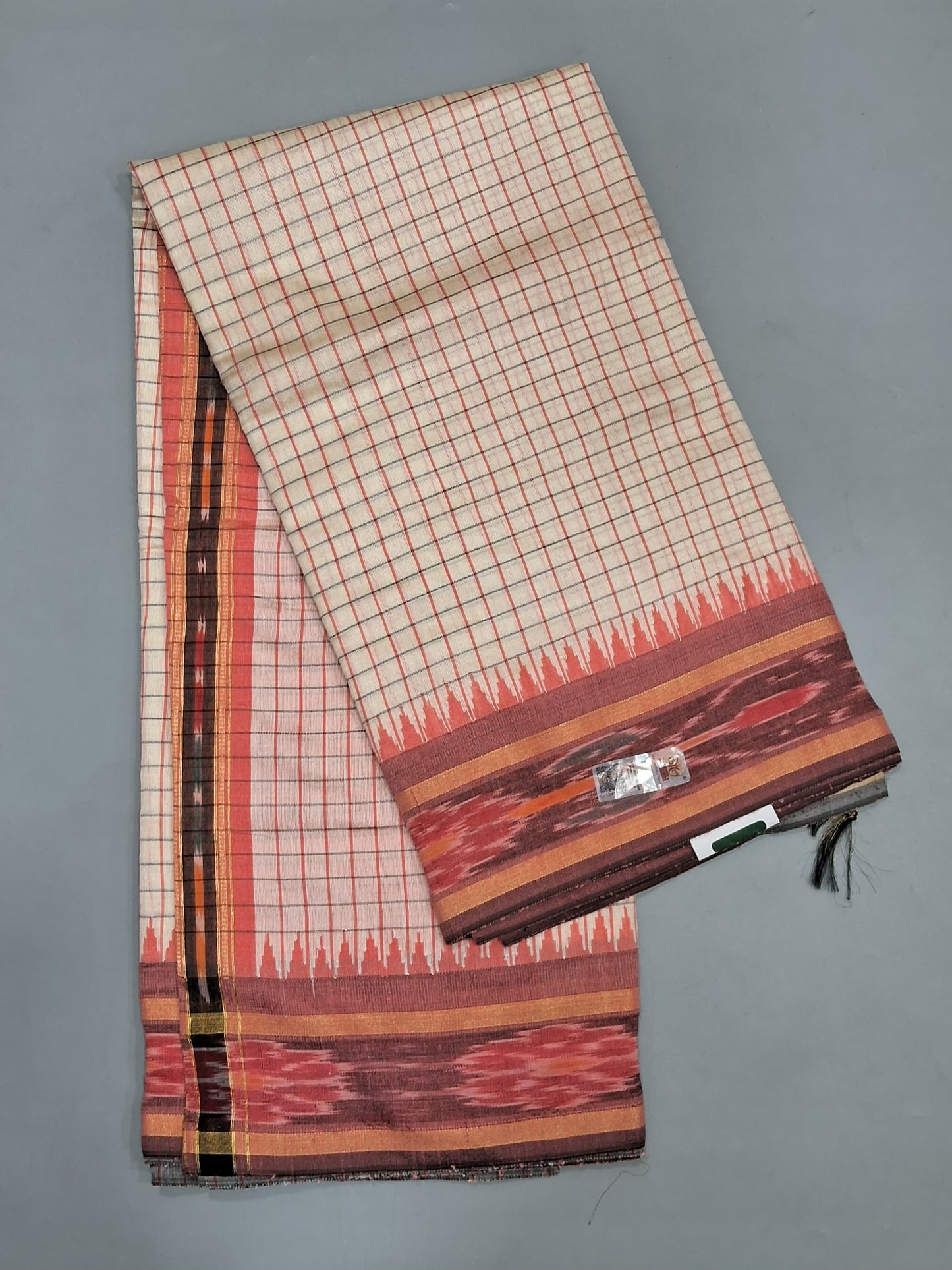 Cream Khadhi Pure Pattu Saree