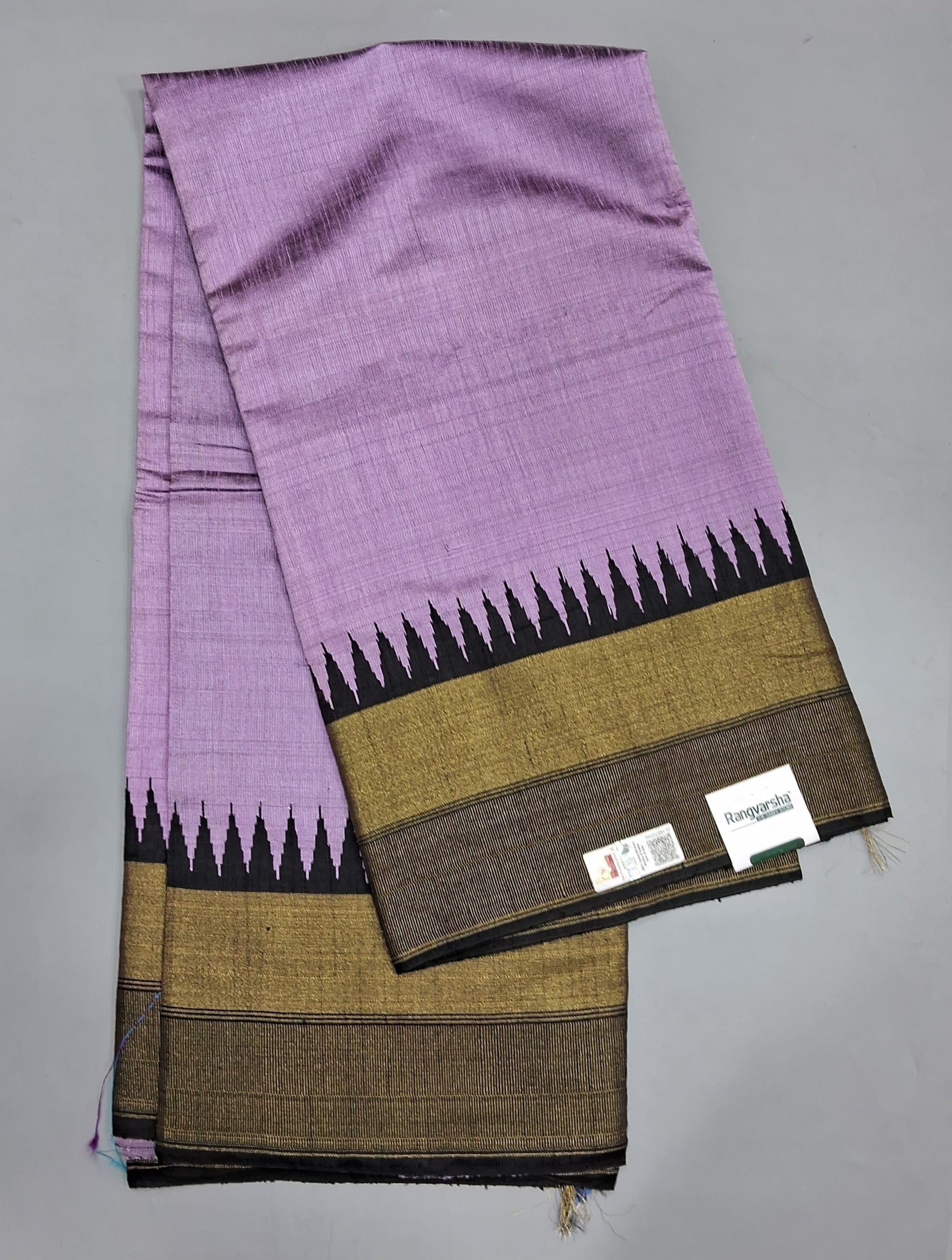 Lavender Plain Khadhi Pure Pattu Saree