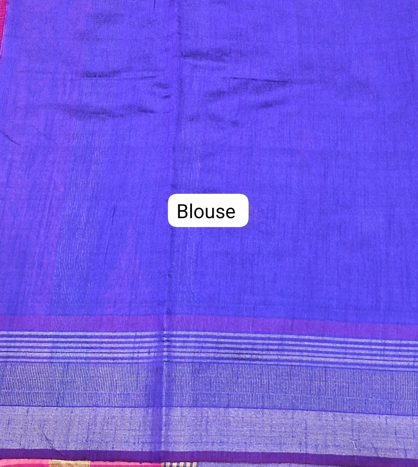Rani Pink Khadhi Pure Pattu Saree blouse