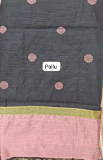 Blush Pink Khadhi Pure Pattu Saree pallu