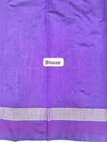 Bright green Khadhi Pure Pattu Saree Blouse