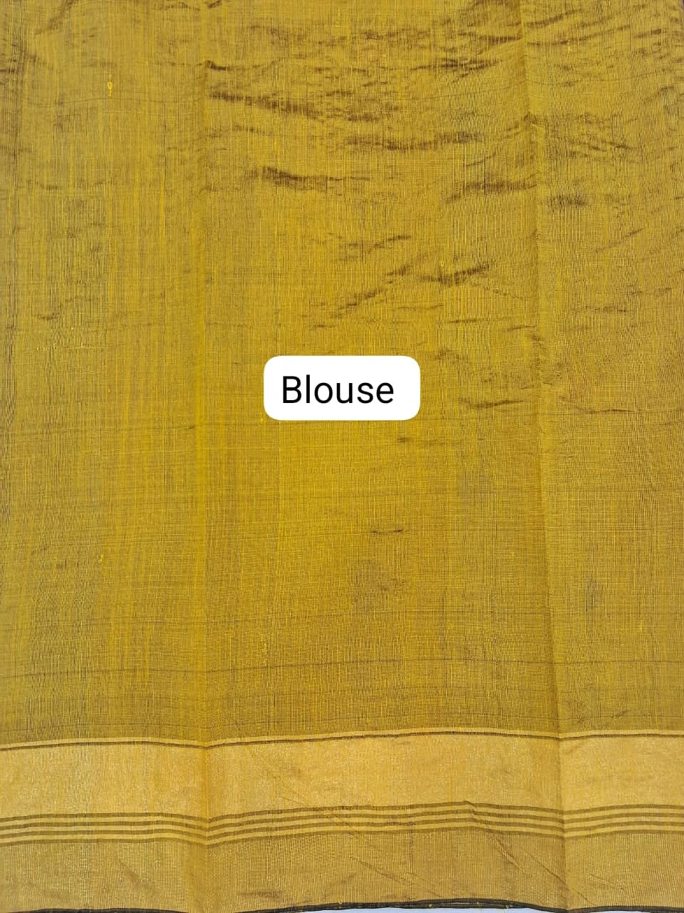 Royal Blue Khadhi Pure Pattu Saree Blouse