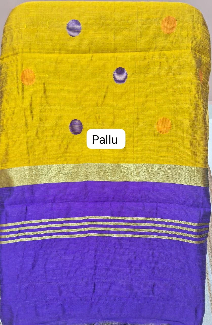Royal Blue Khadhi Pure Pattu Saree Pallu