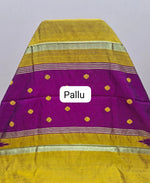 Mango Yellow Khadhi Pure Pattu Saree Pallu