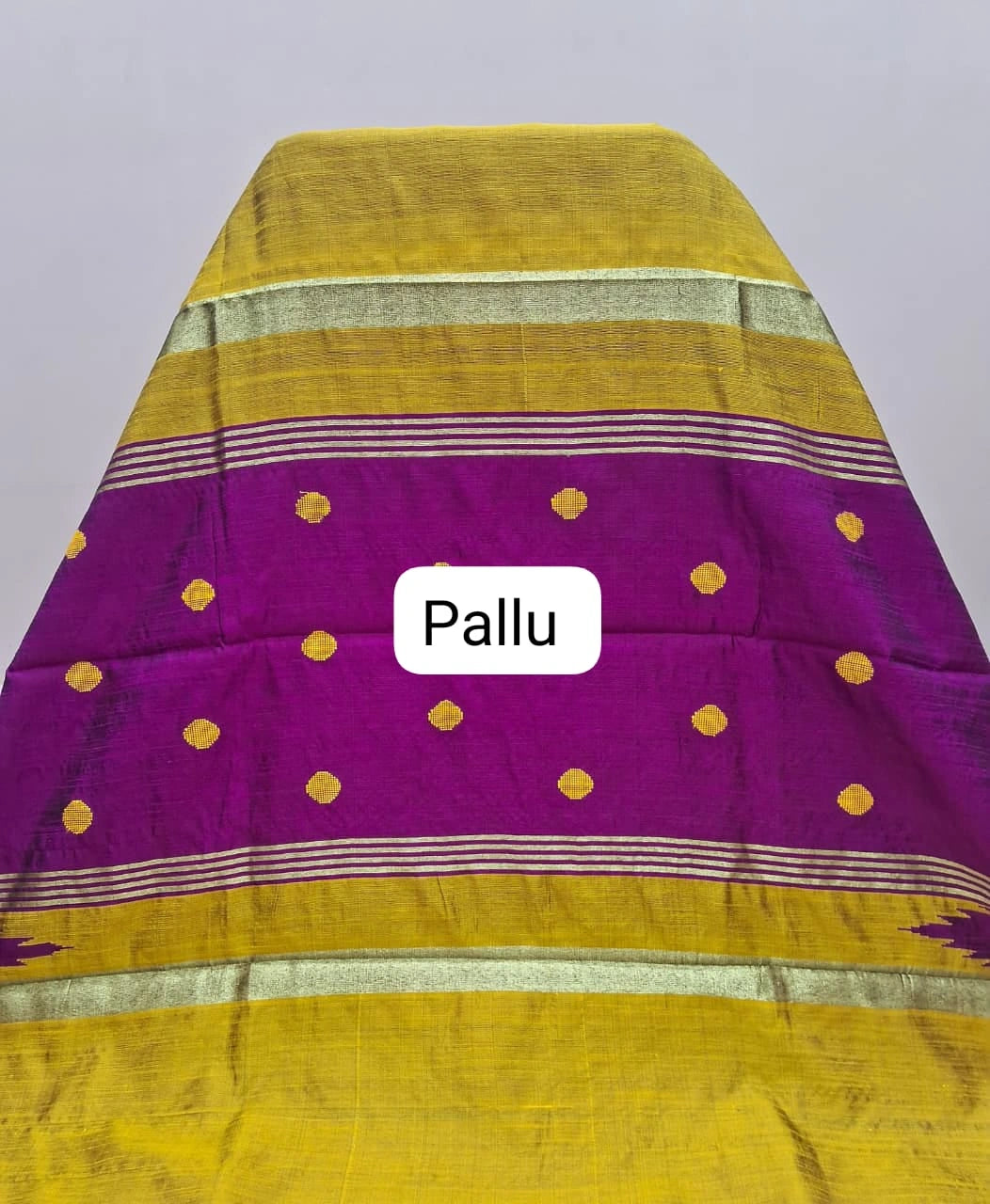 Mango Yellow Khadhi Pure Pattu Saree Pallu