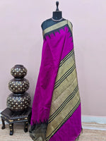 Purple Plain Khadhi Pure Pattu Saree 