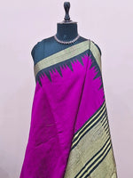 Purple Plain Khadhi Pure Pattu Saree 1