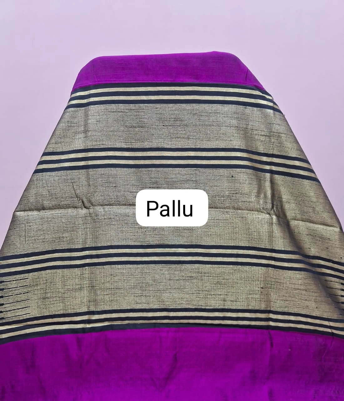 Purple Plain Khadhi Pure Pattu Saree Pallu