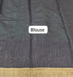 Yellow Plain Khadhi Pure Pattu Saree Blouse