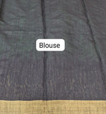 Dark Maroon Plain Khadhi Pure Pattu Saree Blouse