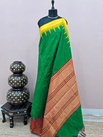 Green Plain Khadhi Pure Pattu Saree