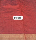 Green Plain Khadhi Pure Pattu Saree blouse