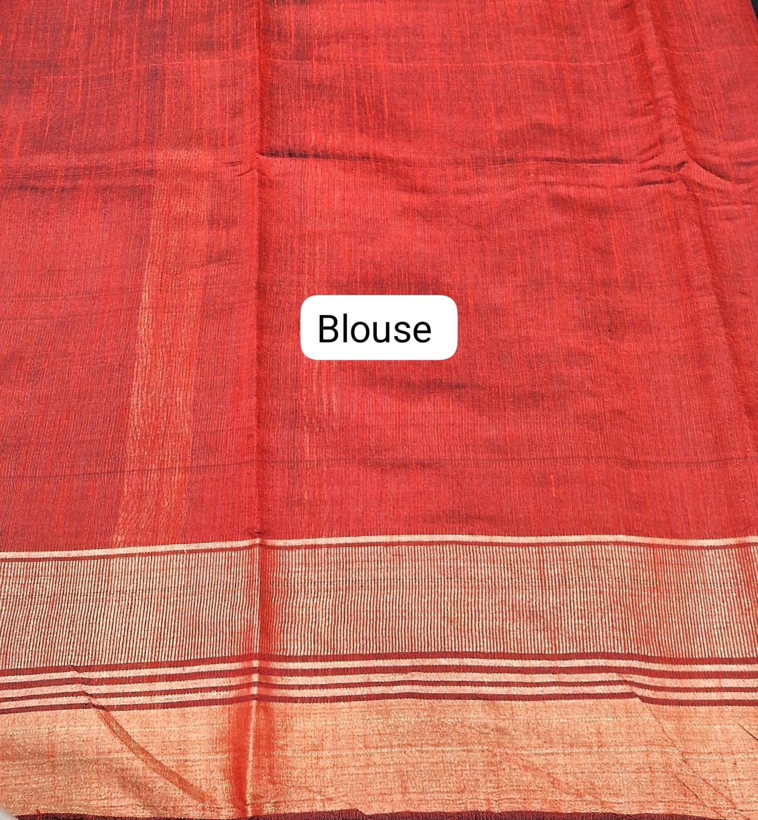 Black Khadhi Pure Pattu Saree Blouse