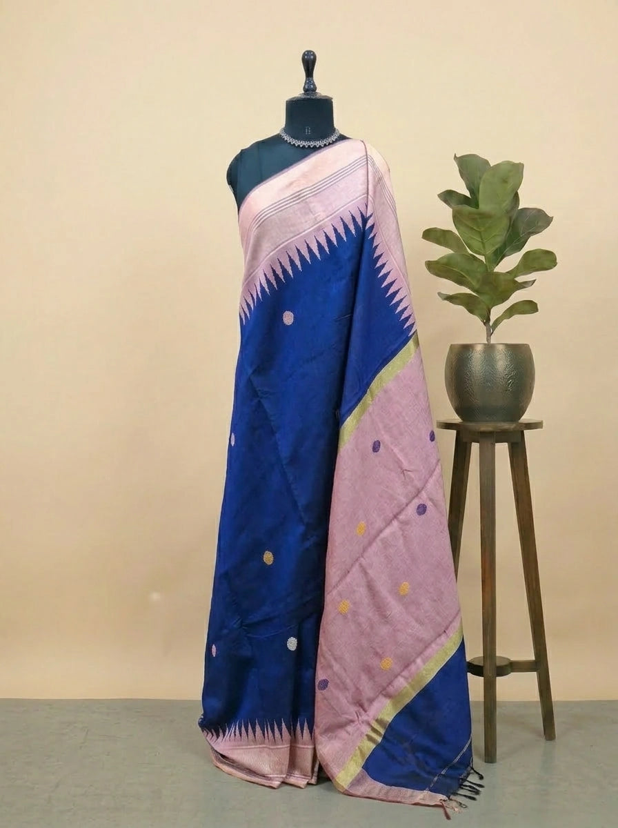 Royal Blue Khadhi Pure Pattu Saree 