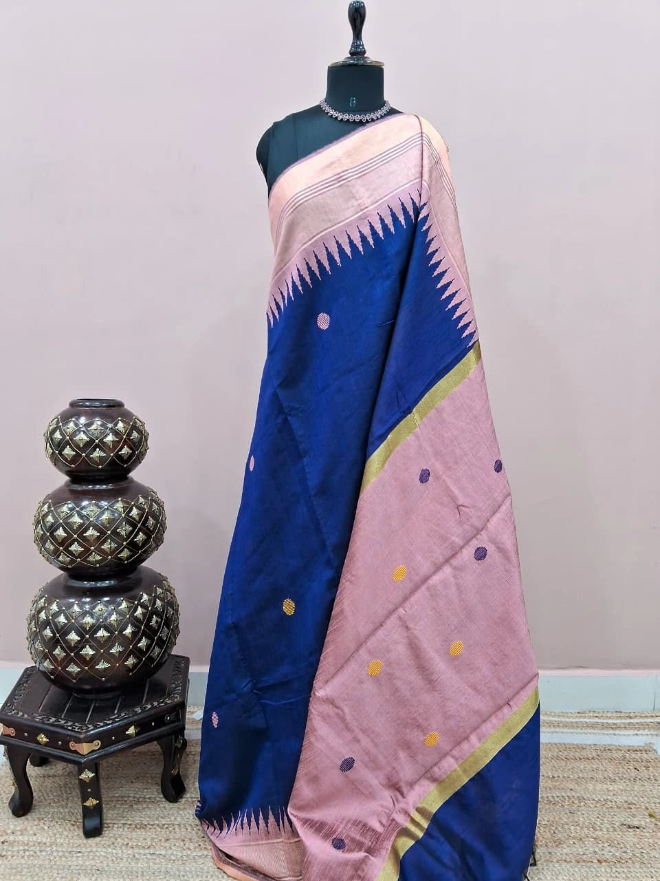 Royal Blue Khadhi Pure Pattu Saree 
