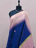 Royal Blue Khadhi Pure Pattu Saree  1