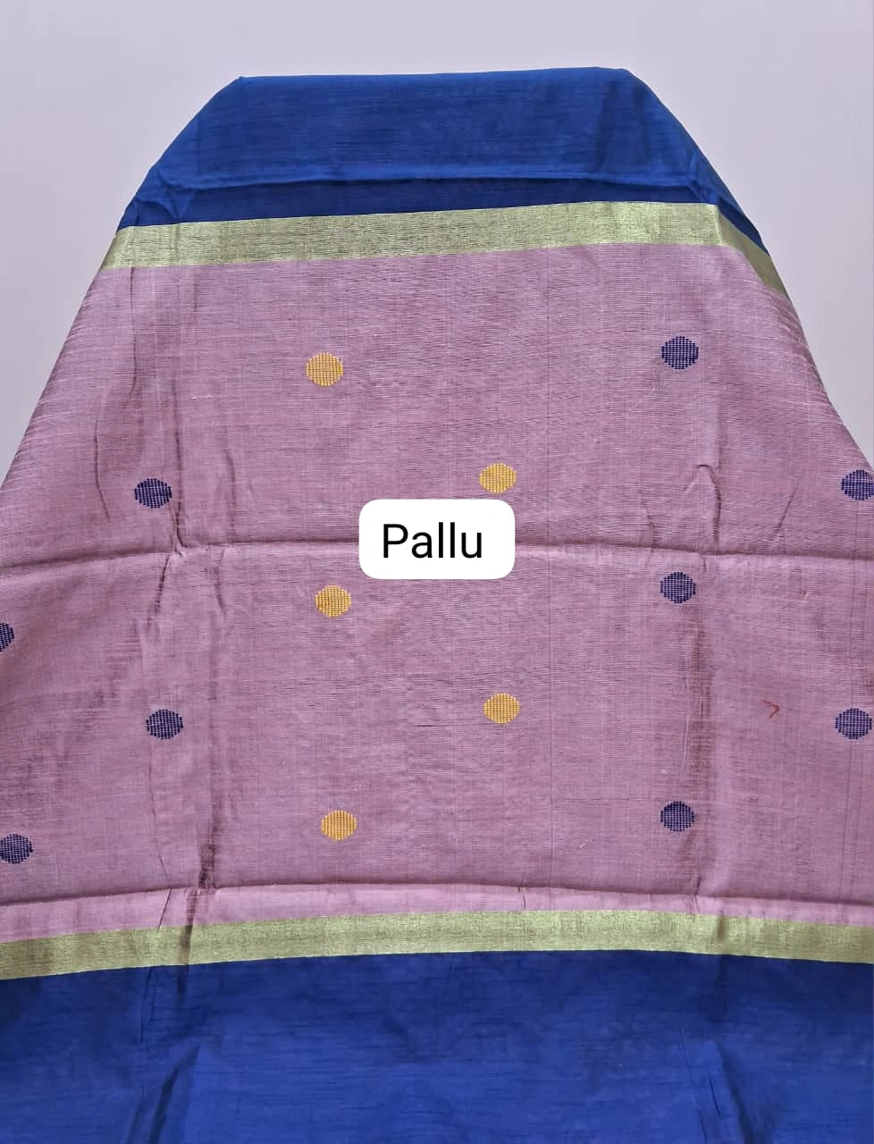 Royal Blue Khadhi Pure Pattu Saree pallu