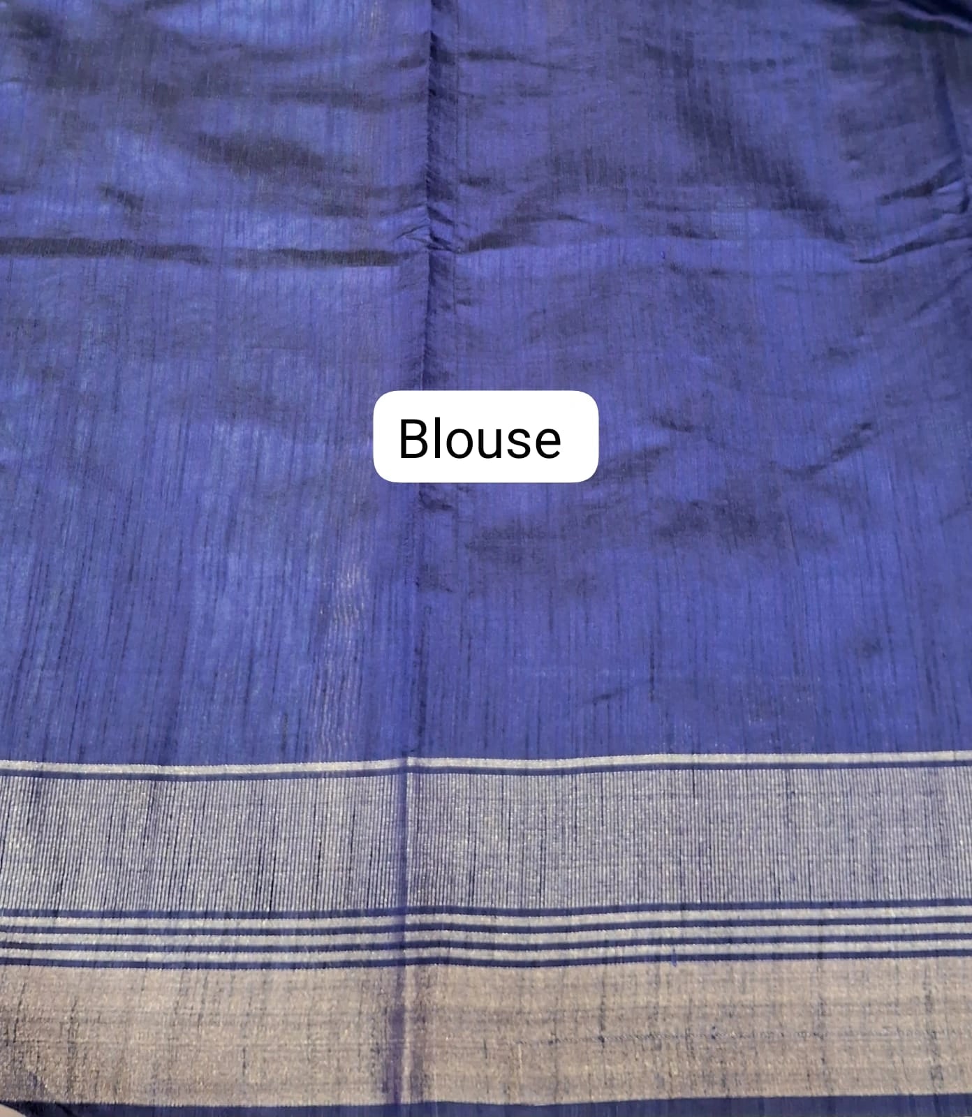 Mint Blue Khadhi Pure Pattu Saree Blouse
