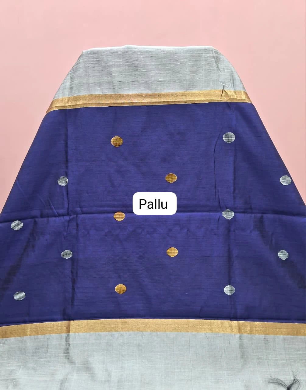 Mint Blue Khadhi Pure Pattu Saree pallu