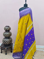 Mustard Yellow Khadhi Pure Pattu Saree