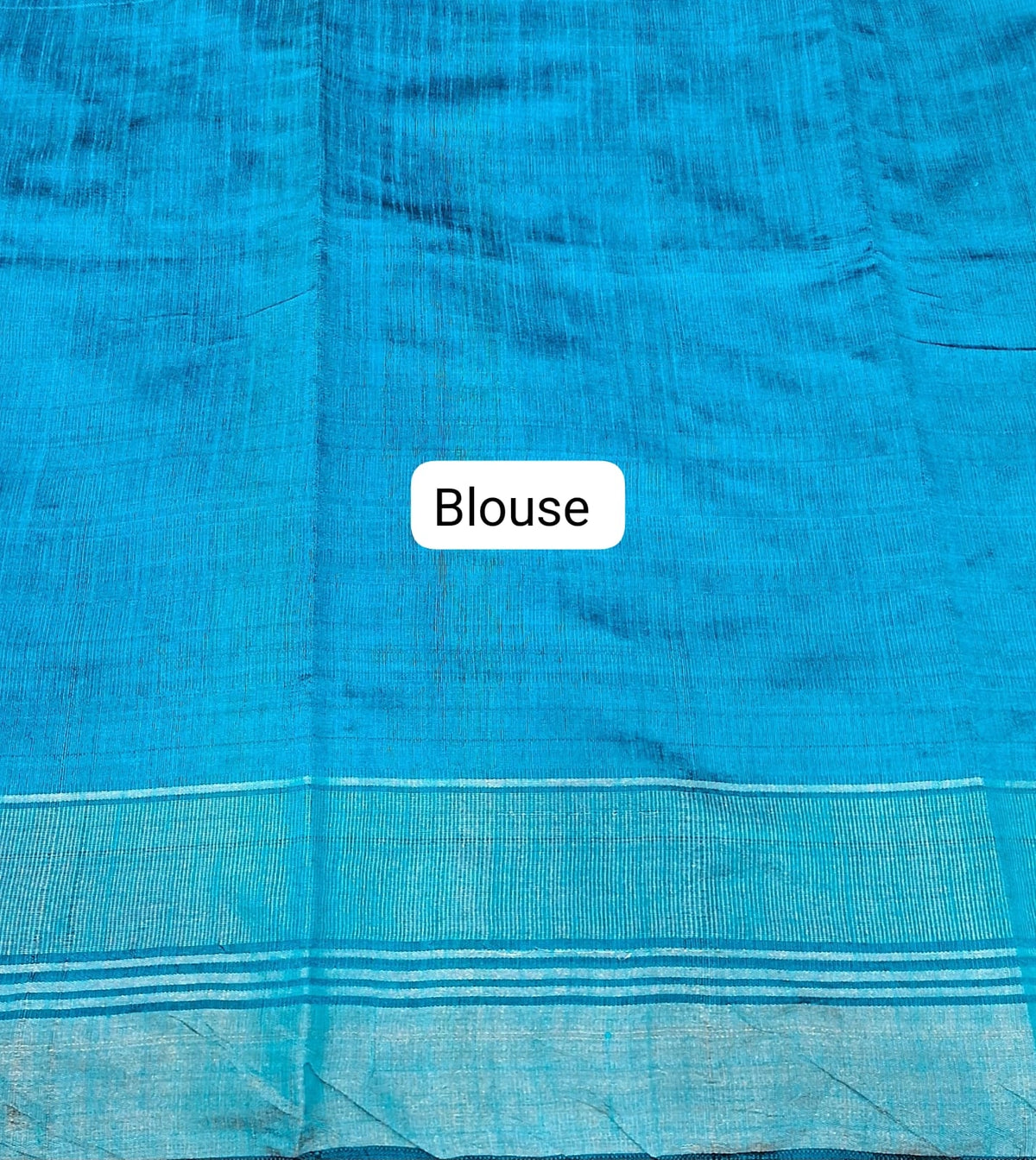 Blue Khadhi Pure Pattu Saree Blouse
