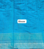 Blue Khadhi Pure Pattu Saree Blouse