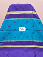 Blue Khadhi Pure Pattu Saree pallu