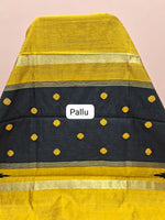 Mango Yellow Khadhi Pure Pattu Saree pallu